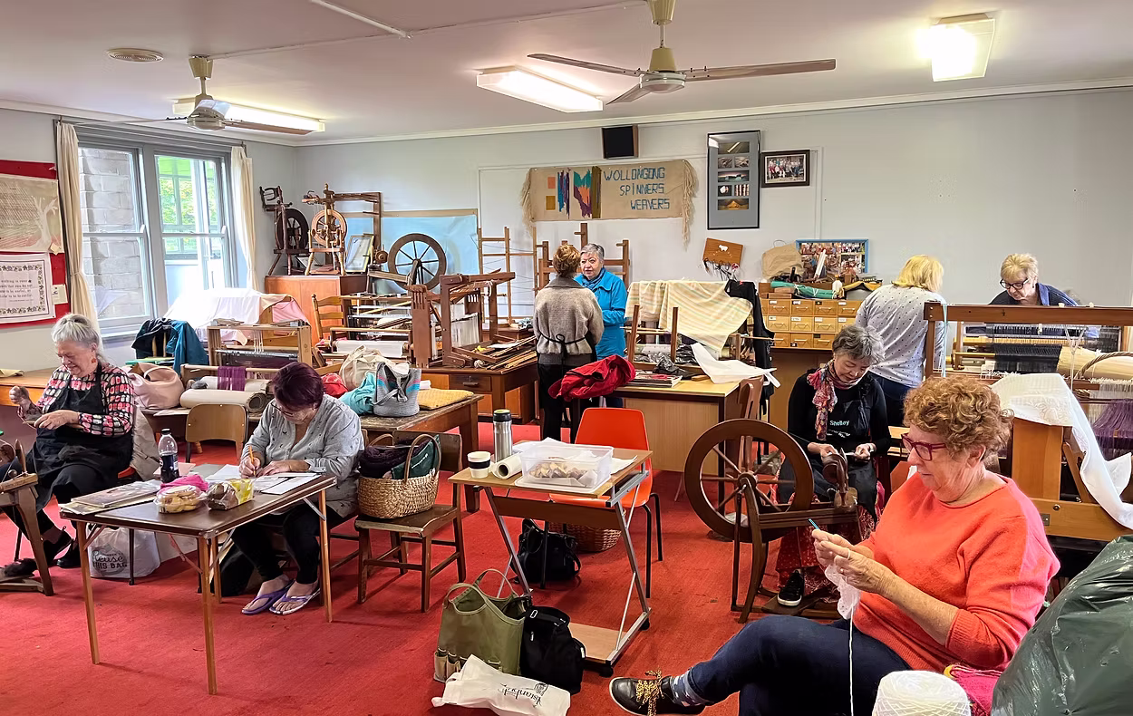 Members working on their projects during Monday meetings